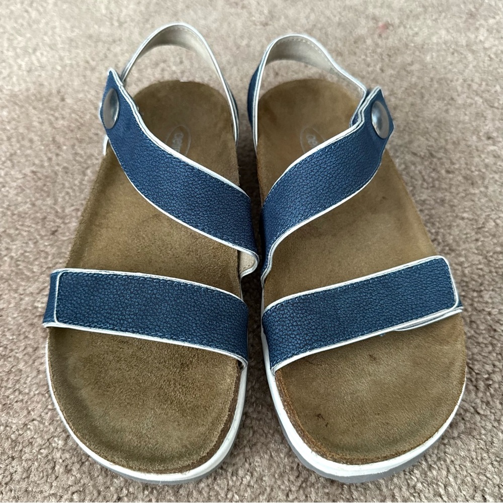 Aetrex Camilla Adjustable Strap Leather Sandals Orthotic Comfort Shoes - Picture 2 of 11